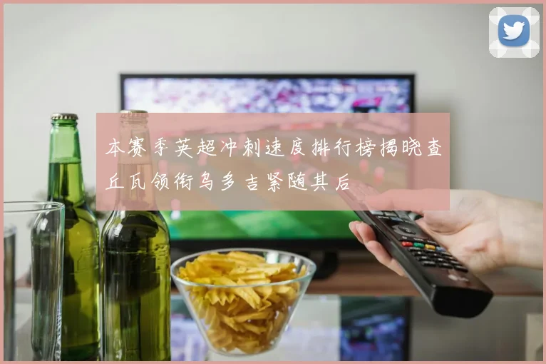 本赛季英超冲刺速度排行榜揭晓查丘瓦领衔乌多吉紧随其后